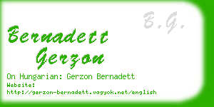 bernadett gerzon business card